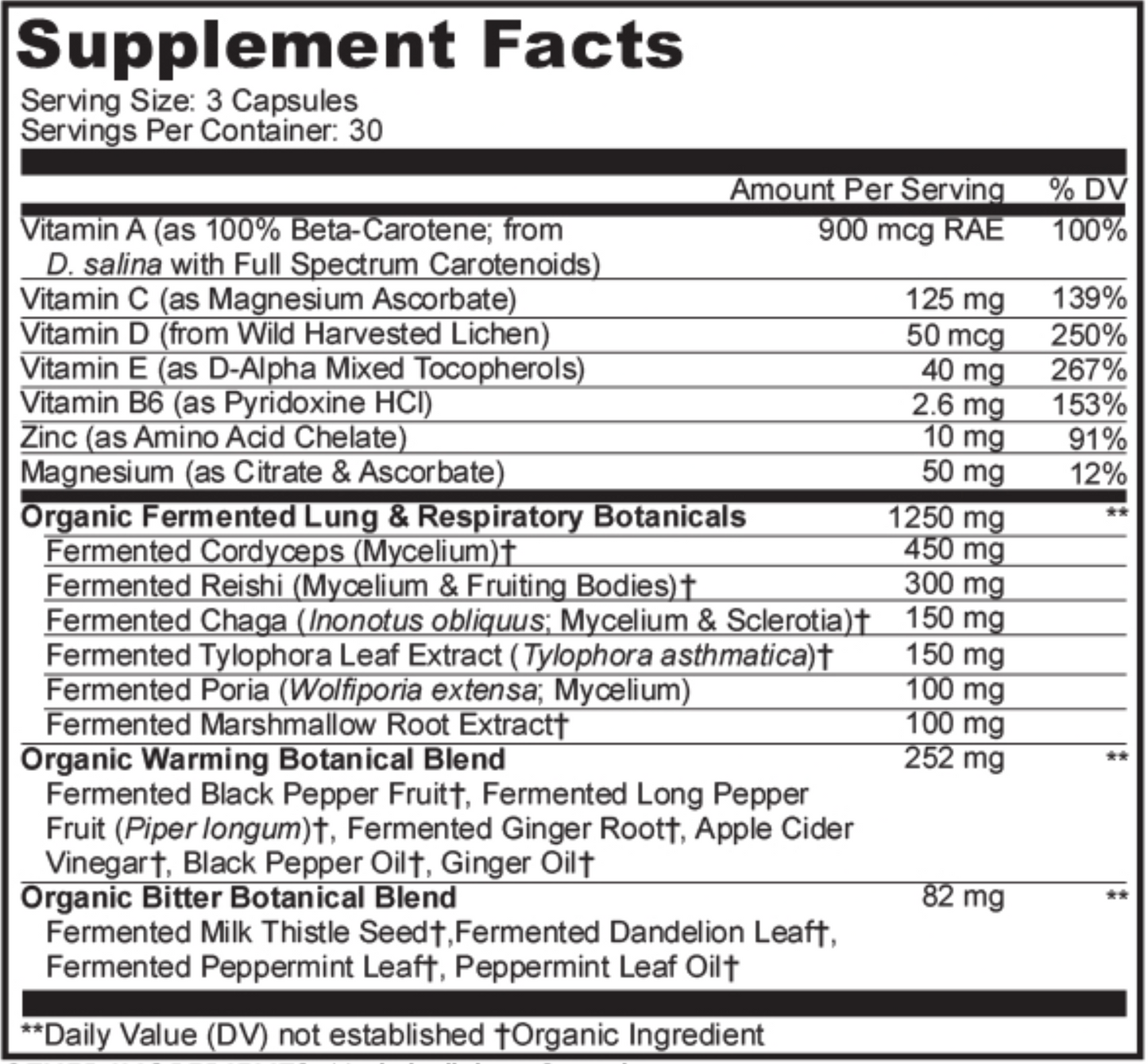 Lungs Vitamins 90 caps
