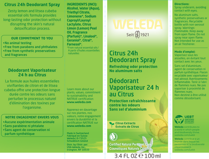 Citrus 24h Deodorant Spray 3.4 fl oz