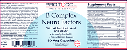 B Complex Neuro Factors 60 vegcaps