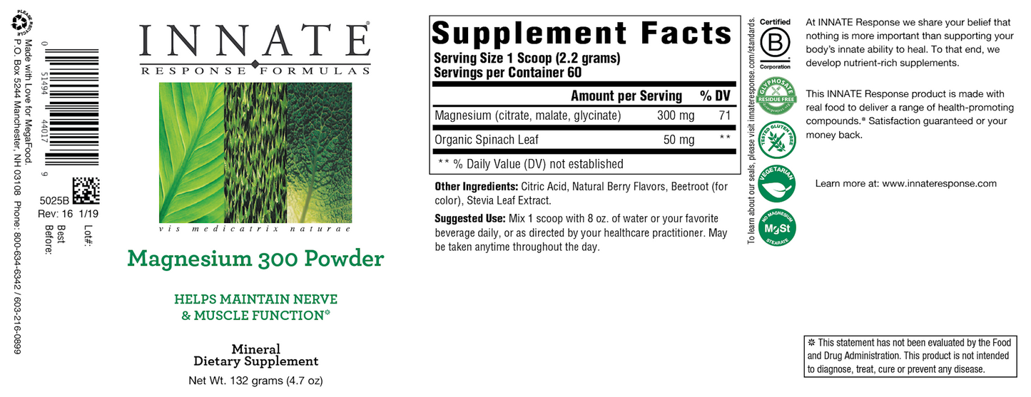 Magnesium 300 mg Powder 4.7oz